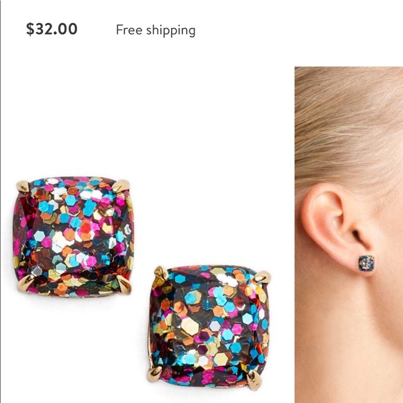 kate spade Jewelry - Kate Spade Glitter stud earrings